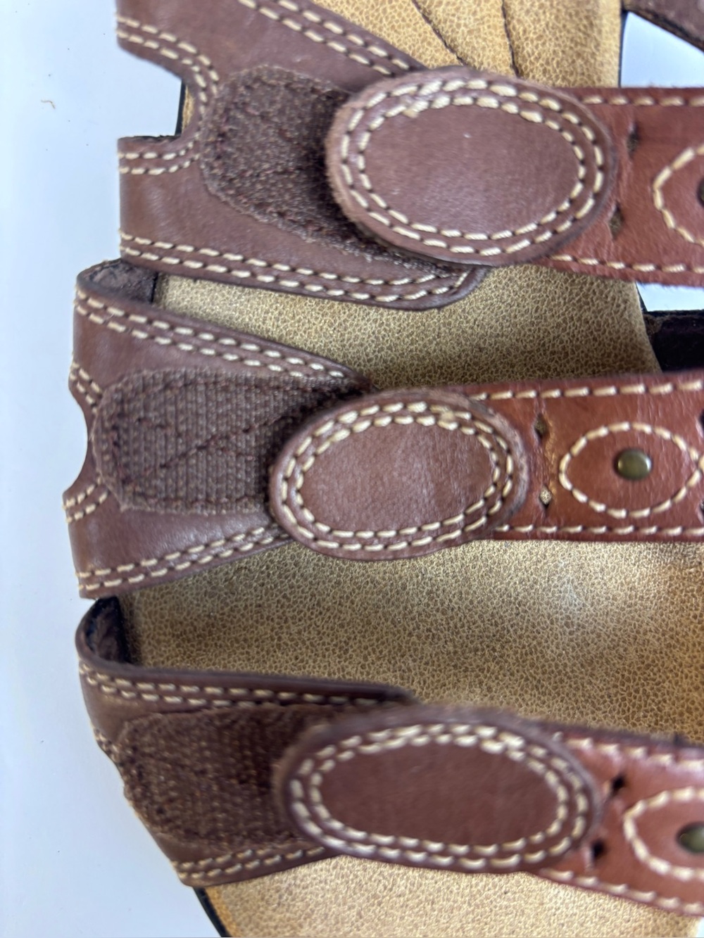 Clarks Leisa Cacti Q Leather Multi-Strap Slide Lightweight Sandals Brown Size 7 - Picture 10 of 15
